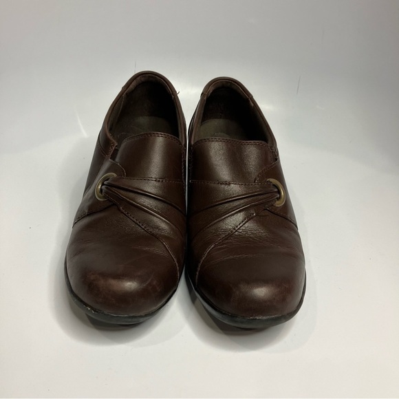 Clarks brown leather pumps comfort shoes‎ size 9.5 - Picture 2 of 7